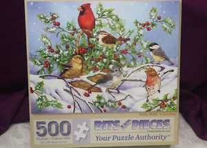 Bits and Pieces Holly Birds by Jane Maday 500 Piece Puzzle NEW SEALED - Picture 1 of 12