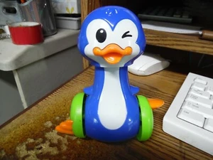 Playco toys blue rolling penguin - push his head down & he takes off - Picture 1 of 3