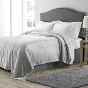 Member's Mark Plush Blanket Charcoal Queen - Picture 1 of 1