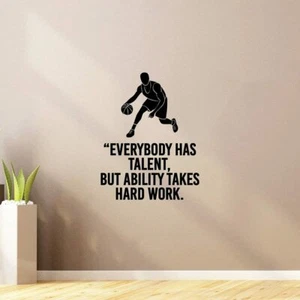 Basketball Talent Quote Sports Athlete Vinyl Wall Art Stickers Home Room Decals - Picture 1 of 5