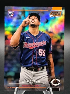 Jhoan Duran 2022 Topps Stadium Club Chrome /25 Orange Refractor SP Rookie RC 328 - Picture 1 of 7