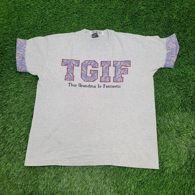 Camisa vintage años 80 TGIF abuela cachemira mujer XL 23x26 EE. UU. Foto 1 de 4