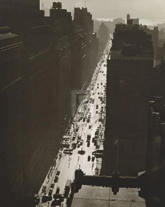 Lienzo Berenice Abbott Séptima Avenida mirando hacia el sur desde la calle 35 Manhattan - Imagen 1 de 1