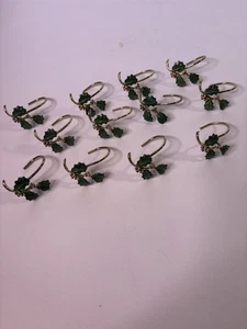 Lenox Holiday Shower Curtain Hooks Holly & Berries Set of 12 - Picture 1 of 6