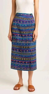 Vintage Bonjour Southwestern Azteken Boho Midi Wickelrock Damen 6 90er Western Hippie - Bild 1 von 9