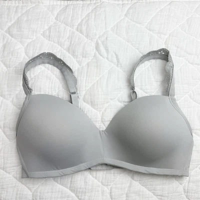 Aerie Women's Wireless T-Shirt Bra 38D Gray Lightly Padded - Image 1 of 4