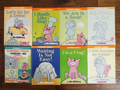 Lot 8 Elephant & Piggie Series Picture Books by Mo Willems Foto 1 de 2