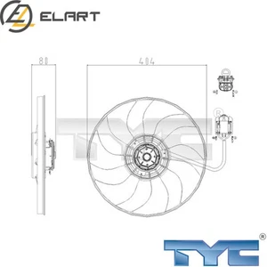 FAN RADIATOR 825-0019 FOR OPEL ASTRA/J/Sports/Tourer/GTC CASCADA B14XER 1.4L - Picture 1 of 8