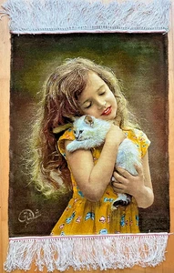 Authentic Persian Silk Rug – Exquisite Handwoven Design "Feline whispers" - Bild 1 von 1