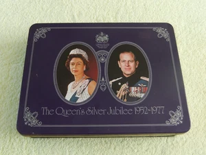 THE QUEENS SILVER JUBILEE 1952-1977 MILK TRAY CHOCOLATES IN TIN * NEW / SEALED * - Picture 1 of 7