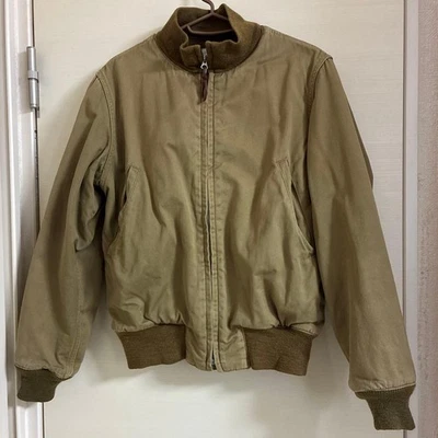 REAL McCOY MFG CO. Tankers Military Jacket Khaki Wool Nylon M #EK ADA - Image 1 of 4
