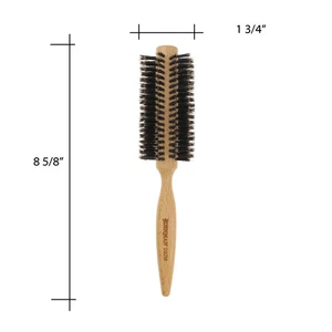 1.75" Natural Bristle Round Hair Brush for Styling - Picture 1 of 3