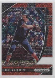 2020 Panini Prizm Draft Picks Red Donut Circle Prizm /99 Austin Hendrick #PDP12