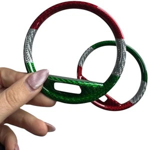 Abarth Original Carbon Lüftungsblende Serie 4 Fiat 500 2016 - 2024 Tri Colour - Bild 1 von 6