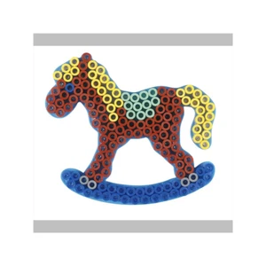 Hama Maxi Bügelperlen Stiftplatte transparent 8221 Schaukelpferd - Bild 1 von 2