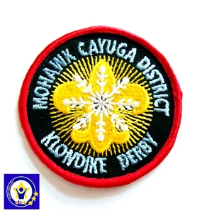 Mohawk Cayuga District Klondike Derby BSA Patch Red Thread Border - Picture 1 of 2