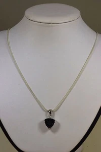 Topas London Blue Anhänger 925er Ag Kette Collier Schmuck Halskette Heilstein - Bild 1 von 6