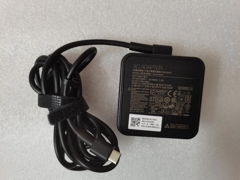 Original Delta ADP-65KE-B 65W 20V 3.25A For MSI Prestige 14Evo A12M-012US Type-C