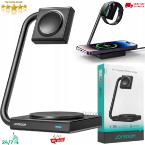 Joyroom Support Chargeur Magnétique Sans Fil 2 en 1 15W iPhone Apple Watch Fast Qi - Photo 1 sur 4