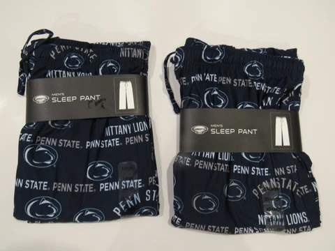 NEW $35 PENN STATE  NITTANY LIONS MENS SLEEP /LOUNGE PANTS:L& XX-L $16-18 Cover