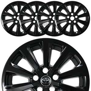 4 for Toyota Grand Highlander XLE 2024-25 Black 18" Wheel Skins Covers Hub Caps - Picture 1 of 10