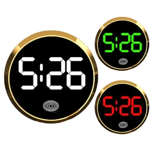 Car Dashboard Clock Digital Touch Screen Round Dashboard Clock Stylish - Picture 1 of 15