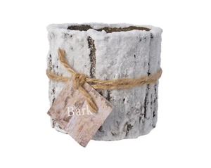 Stumpenkerzen 8x7cm Baumstamm Weihnachtskerzen Adventskerzen Zylinderkerzen weiß - Bild 1 von 1