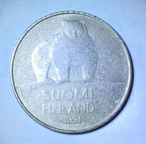 1991 Finland Suomi 50 Pennia Penni Polar Bear - free shipping Cover
