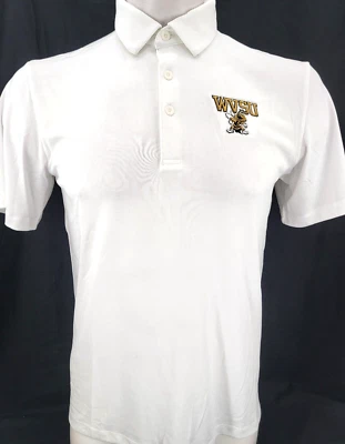 全新 WVSU West Virginia 黄色夹克 Columbia Omni-Wick 高尔夫 Polo 衫 男式 M — 第 1/4 张图片