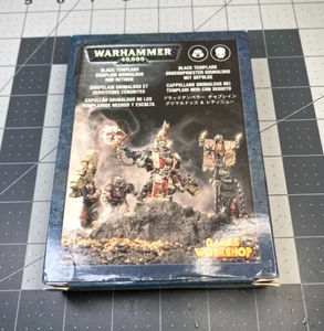 40K Space Marines BLACK TEMPLARS CHAPLAIN GRIMALDUS & RETINUE metal GW OOP AQ25 - Picture 1 of 3