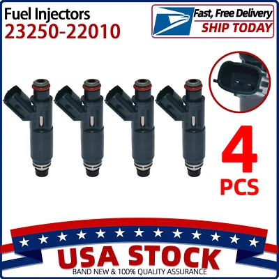 OEM 23250-22010 Set of 4 Fuel Injectors for Chevrolet Prizm, Toyota Corolla 1998 - Image 1 of 4