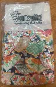 NEW Vintage Estate WAMSUTTA TWIN Coordinating Dust Ruffle Ultracale MOD FLOWERS - Picture 1 of 5