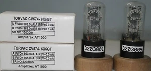 6X5GT CV574 CO116 TORVAC D Getter Made in England Amplitrex Tested 1 Match Pair - Picture 1 of 7