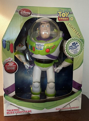 Buzz Lightyear Talking Disney Store Pixar Toy Story New In Box Cover