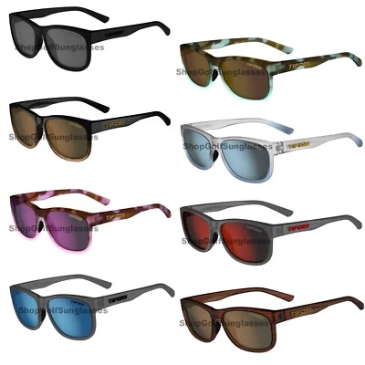 Tifosi SWANK XL Blackout Blue Pink Tortoise Woodgrain Brown Polarized Sunglasses - Image 1 of 4