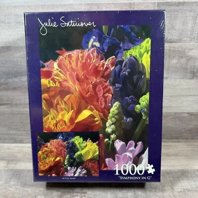 Symphony In G by Julie Satinover  1000-Piece Jigsaw Puzzle Flowers Collage NEW - Image 1 of 4