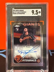 2024 Topps Chrome - Rookie Autographs #RA-TF Tyler Fitzgerald (RC) SGC 9.5 MT+ - Picture 1 of 2