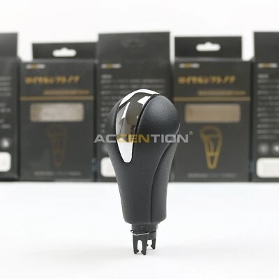 Pomo de cambio de marchas de cuero negro para Infiniti G37 G25 Foto 1 de 4