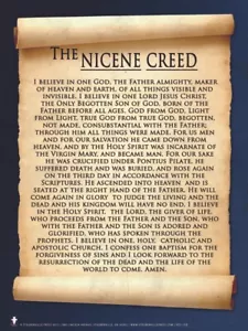 Stampa cristiana THE NICENE CREED - Incredibile - 8""x10"" pronto per essere incorniciato - Foto 1 di 1