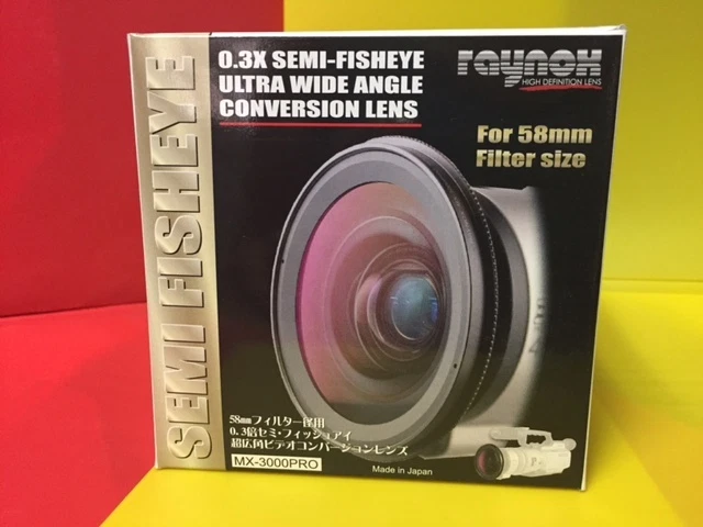 0.3X RAYNOX MX-3000 Pro Wide Angle SEMI-Fisheye Lens 58mm T3 T3i T4i T5i T6 T6i - Image 1 of 4