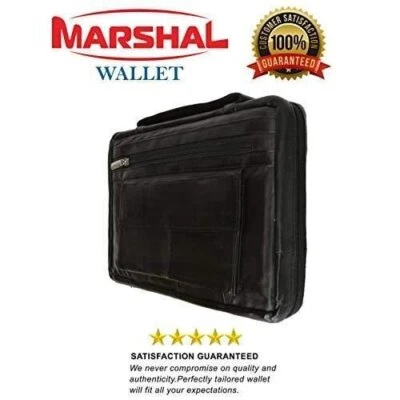 Genuine Leather Religious Book Bible Cover Organizer with Handle - Imagem 1 de 4