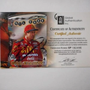 Bill Elliott signed 1999 PP #94 McDONALD'S Ford OIL CAN Die-Cut WC Card GA-CERT - Picture 1 of 5