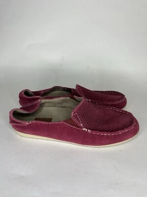 Olukai Womens Size 38 US 8 Nohea Perf Pink Suede Leather Upper Slip On Shoes - Image 1 of 4