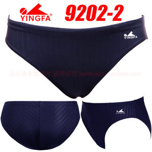 YINGFA 9202-2 MEN'S COMPETITION RACING TRAINING SWIMMING TRUNKS BRIEFS 2XL Sz 32