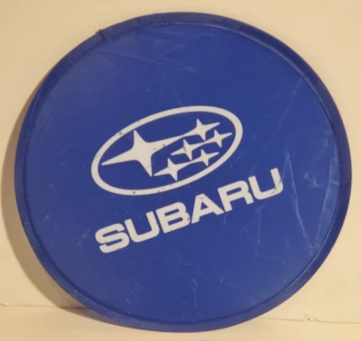LOTE DE DISCOS VOLADORES DE TELA VOLANTE FLEXIBLE PLEGABLE LOGOTIPO AUTO AUTO AUTO SUBARU/3 10" DE ANCHO Foto 1 de 2