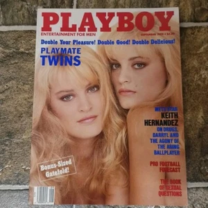 Playboy Magazine September 1989 Playmate Twins Karin Mirjam Van breeschooten - Imagen 1 de 4