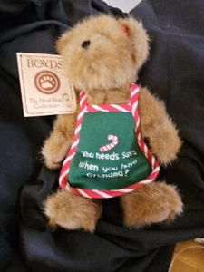 Boyds Bears small apron Message Who needs Santa when you have Grandma  Christmas - Picture 1 of 5