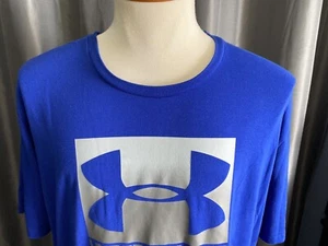 Under Armor Men’s Heat Gear XL Blue Loose Activewear Short Sleeve Shirt - Picture 1 of 9