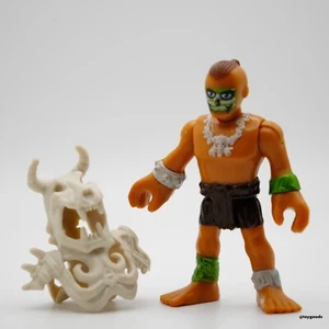 Imaginext ultra T-REX DINOSAUR tribal CAVEMAN WARRIOR BONE HOOD MASK FIGURE - Picture 1 of 6