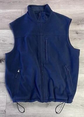Duluth Trading Vest size XL Hunter Blue Fleece Vest Mens Zipper Pockets - Image 1 of 4
